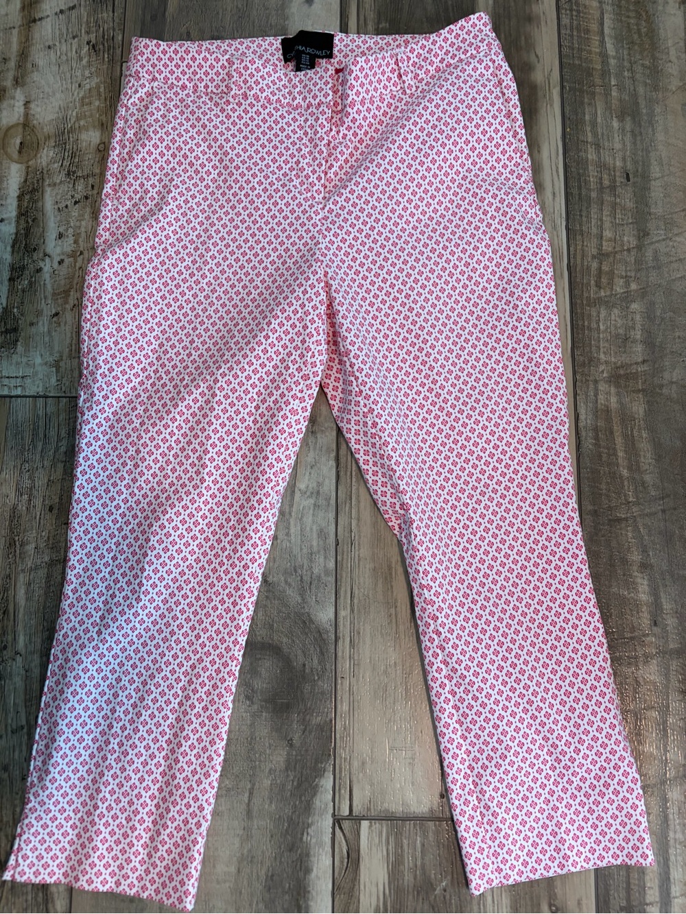 Cynthia Rowley Pink and White Patterned Pajama Bottoms